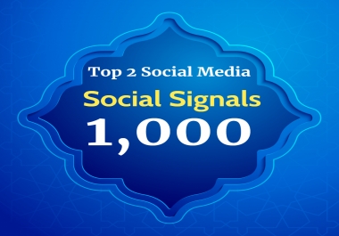 Super power 1,000 Social Signals for Top 2 Social Media Sites