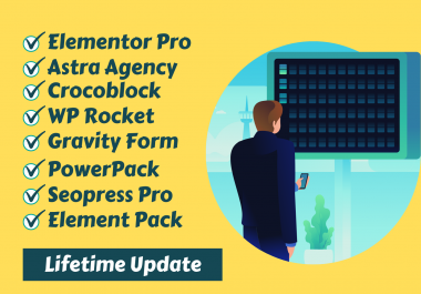 Install Elementor Pro and Astra Agency Bundle and Crocoblock WP Rocket with Official License