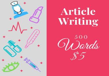 Write A Blog Or SEO Article 10 x 500 Words On Health & Beauty