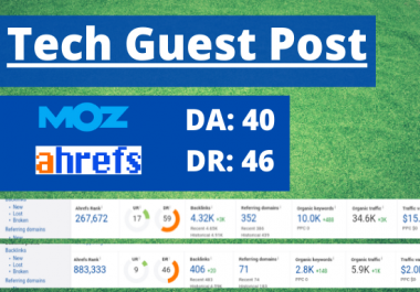 I will Publish Tech Guest Post On DA 40 Technology Blog