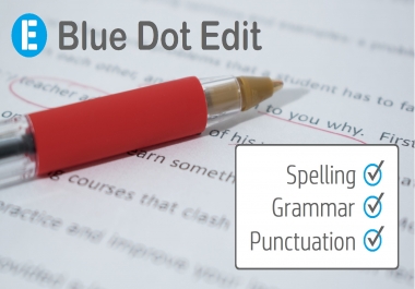 Proofread and edit 1,000 words in English