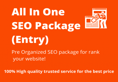 All In One SEO Package Entry - High Authority 3 Tier Link Campaign - Google 1st Page Pusher