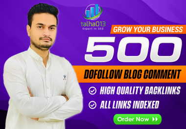 I will boost your website Ranking with 500 dofollow blog comment backlinks