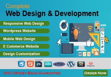 Website development with wordpress and free domain