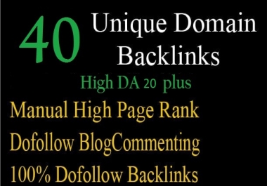 i will create 40 unique domain backlinks