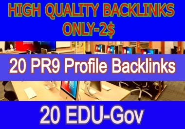 I Will Create a Manually SEO Service 20 PR9 And 20 EDU -GOV Profile Backlink
