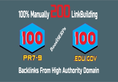 100 PR9 + 100 EDU GOV Backlinks From HQ Domains