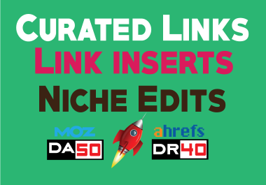 Curated Links, Niche Edits, Link Inserts on DA50, DR40 Traffic Blog