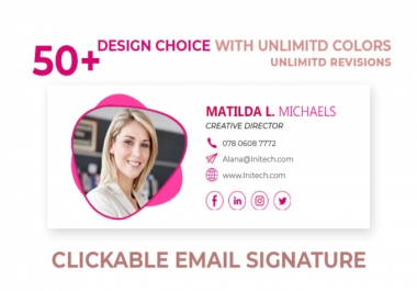 I will create professional clickable email signature