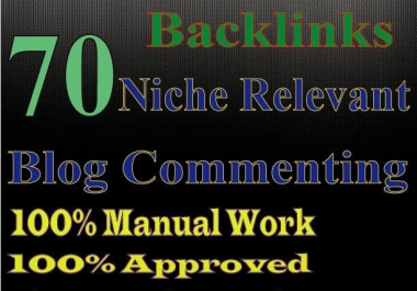 I will create 70 niche relevant blog comment