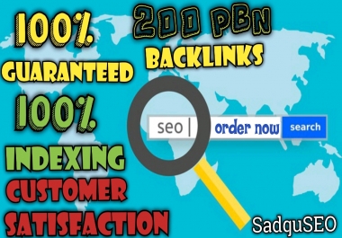Get 200 DR 65+ homepage permanent PBN Backlinks