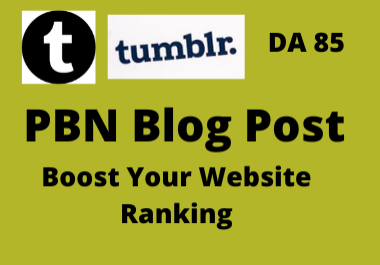 Build 100 pbn backlinks from tumblr blog post permanent blog post