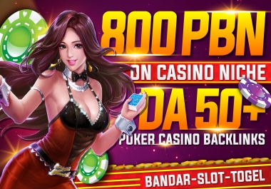 800 Poker/Casino DOFOLLOW Backlinks on HIGH DA/DR PBN - BOOST RANKING NOW