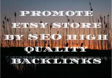 I will promote your etsy store by SEO high quality backlinks