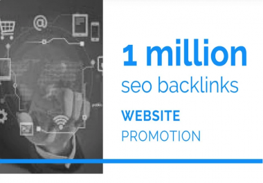 I will provide 1 million seo backlinks for website promotion