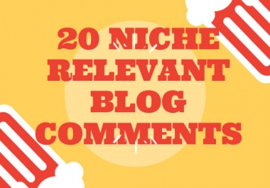 I will do 20 niche relevant blog comment