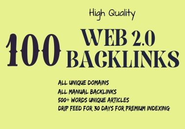 100 High DA Web 2.0 blogs For high quality Backlinks