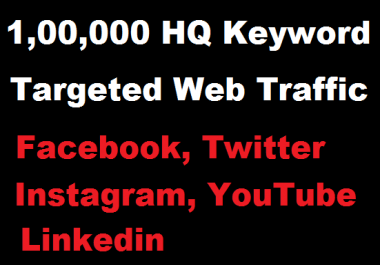 HQ 100,000 Real Web Traffic for 1 month