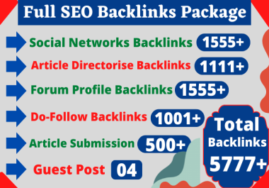 5777+ Dofollow,  Profile,  Wike,  Forum,  Submission Social,  Mix Backlinks