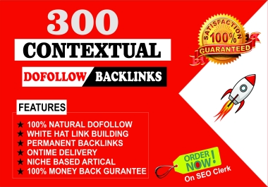 I will make high quality SEO contextual backlinks with white hat link building