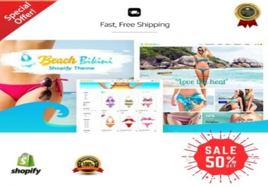 Shopify Dropshipping Bikini Fashion Store/Website with 40 winning Products