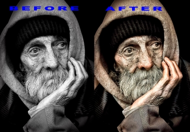 Coloring of black and white photos/images in color