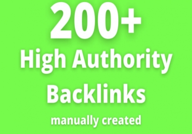 200 plus high authority backlinks.