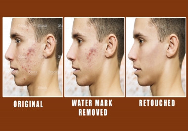 i will do water mark removing,  High end skin retouching