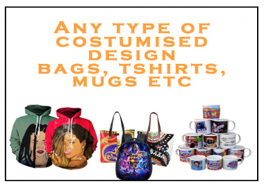 design trendy tshirts,  hoodies,  bags and mugs in low price