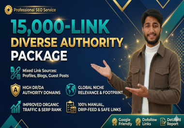 15,000-Links Diverse Authority Package Natural Link Profile for Safer Rankings Link Building