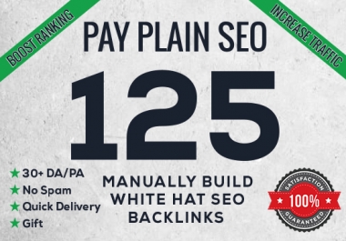 I will create 125 Manual Backlinks with High DA PA with quick delivery