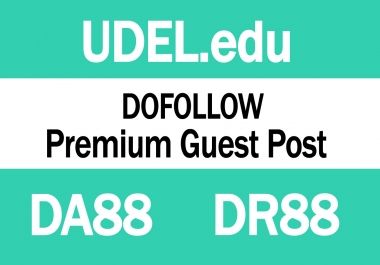 I Will write And Publish Guest Post On UDEL. edu DA88