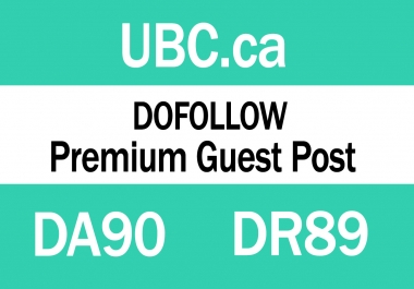 Guest Post on Top Website UBC. ca - DA90 DR89