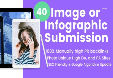 I will do 40 image or infographic submission on high quality sites