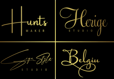 I will design luxury signature notary logo for your business