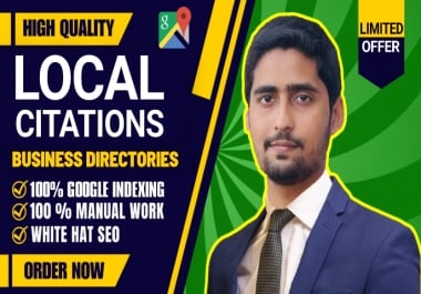 100 Google Indexed Top Notch Premium USA Local Citations