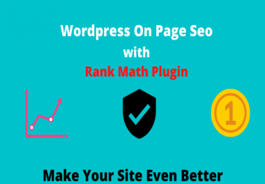 I will do On Page Optimization of your WordPress Website Using Rank Math Plugin