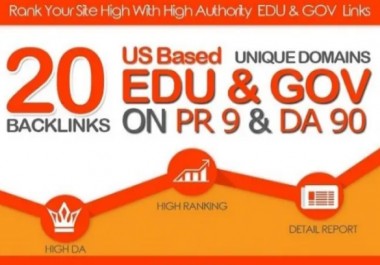 I will give you 20 edu with high trust authority safe SEO link building