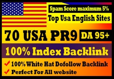 I will create 70 USA pr9 high authority safe SEO backlink