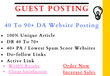 Guest Posting on DA 92+ Website with Unique Article