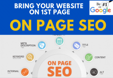 Complete Onsite SEO & Research,  On Page SEO with reporting