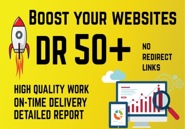 Increase DR domain rating up to 50 boosts ahrefs DR without redirects