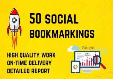 Create 50 Social Bookmarking on high quality high DA websites
