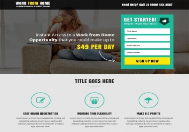 I will create custom responsive wordpress landing page design