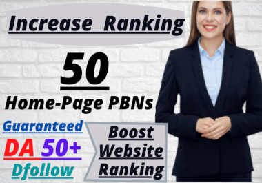  Get 50 Powerful Domain Authority (DA) 50+ Homepage PBN Posts contextual backlinks
