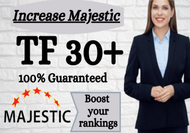 I will increase Majestic TF Trust Flow 30+ Guaranteed