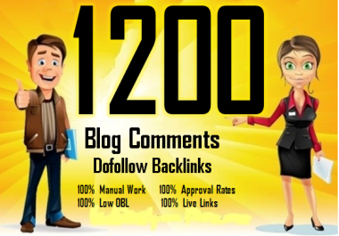 I will provide 1200 Blog comments