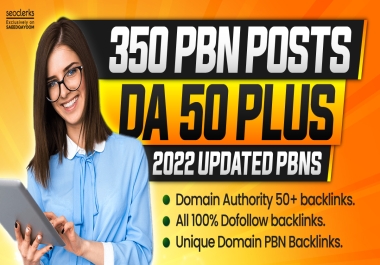 SkyRocket Your Website to 1st - 350 DA50+ PBNs Backlinks