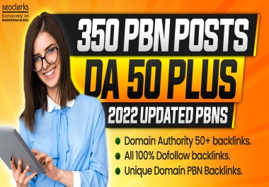 SkyRocket Your Website to 1st - 350 DA50+ PBNs Backlinks