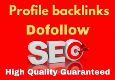 20 SEO Profile Backlinks on DA 70 to 80+